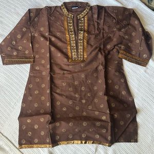 Brown detailed Kurta